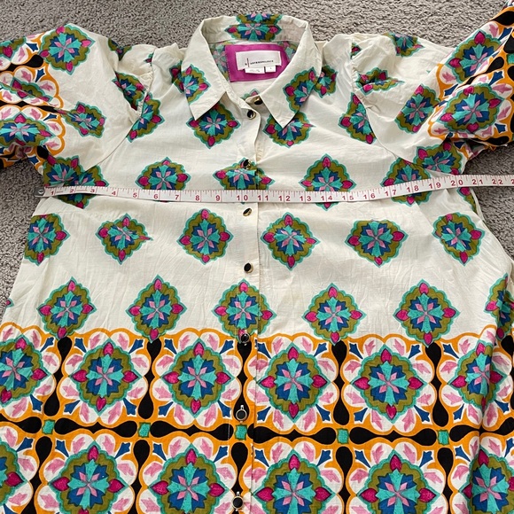 By Anthropologie Mixed Print Buttondown Maxi Dress - Picture 8 of 12